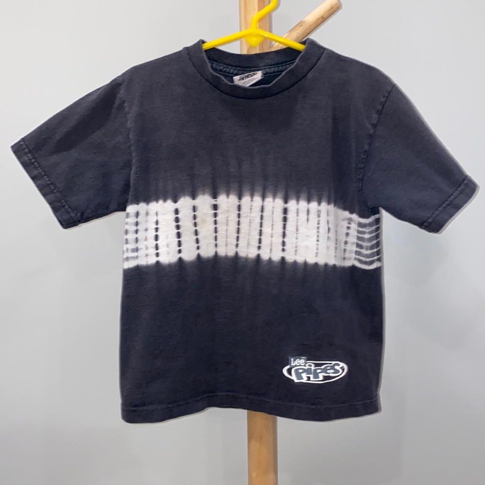 Vintage Lee Black & White Tie-Dye Kids Short Sleeve Tee Size S (4)